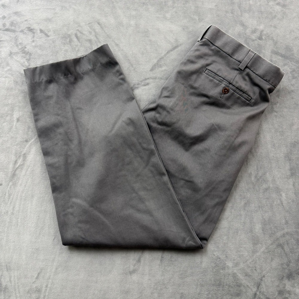 Eddie Bauer Mens Chinos Grey Wrinkle Resistant Relaxed Fit Pants 36x31